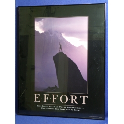 Framed Motivational Poster "Effort", 24 x 30
